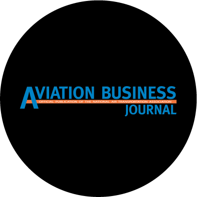 aviation business journal logo in black circle