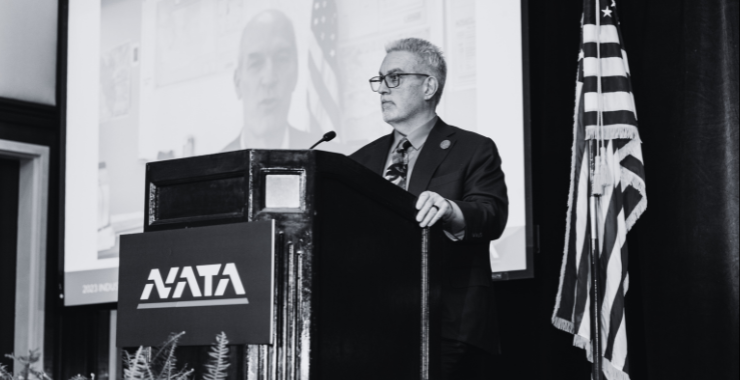 Curt Castagna speaking at NATA event