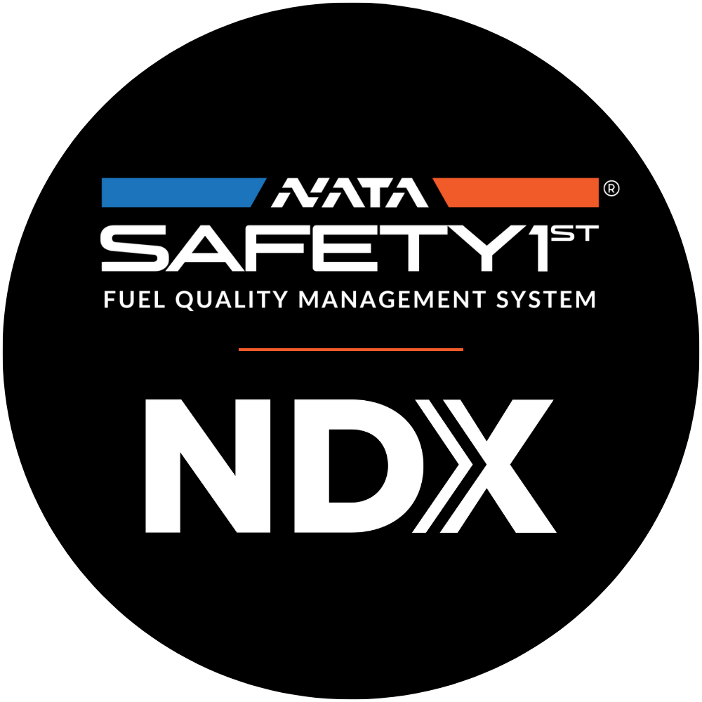 NATA FQMS and NDX Logos on a black background